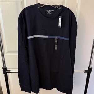 Tommy Hilfiger Men's Dark Blue Long Sleeve Tee
